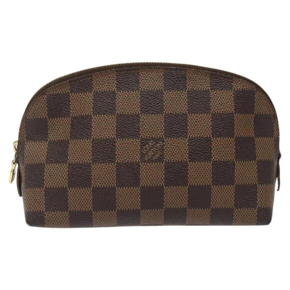 LOUIS VUITTON Damier Ebene Pochette Cosmetic PM Pouch N47516 LV Auth 113477 - Picture 2 of 16